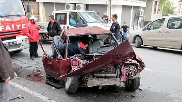 Samsun'da Trafik Kazası:1 Yaralı