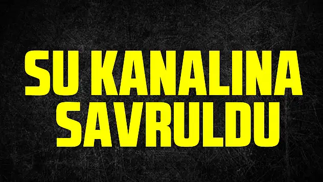 Su Kanalına Savruldu
