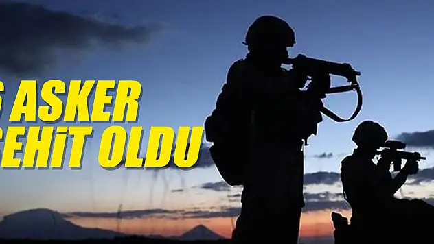 Irak'ın kuzeyinde 6 asker şehit oldu