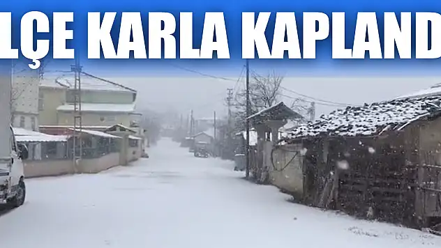 İlçe karla kaplandı