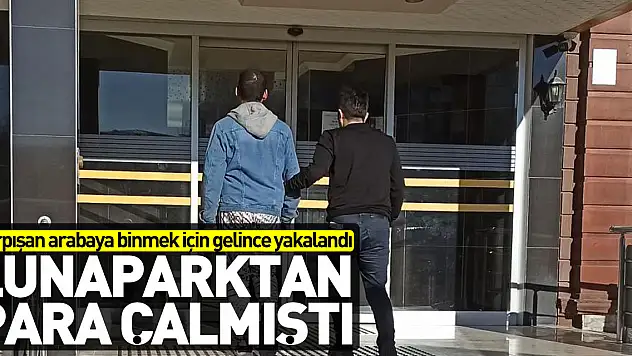 Çarpışan arabaya binmek için gelince yakalandı