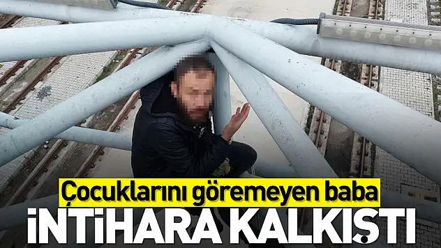 Çocuklarını göremeyen baba intihara kalkıştı