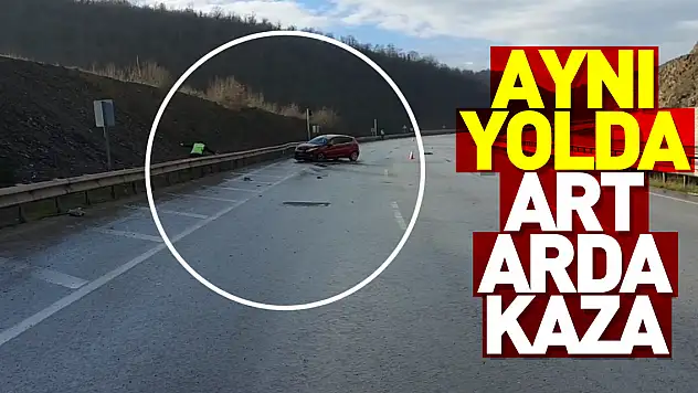 Aynı yolda art arda kaza