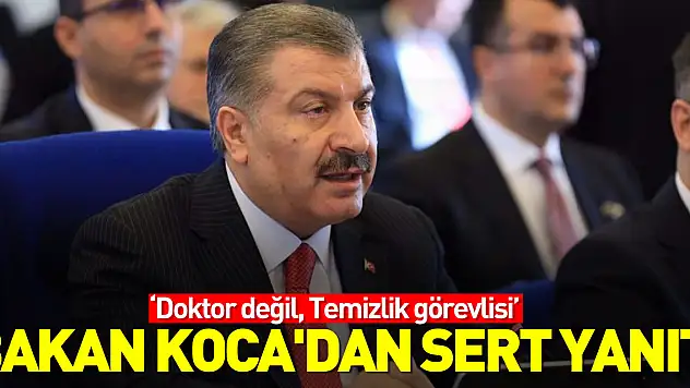 BAKAN KOCA'DAN SERT YANIT!