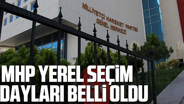 MHP Yerel Seçim Adayları Belli Oldu