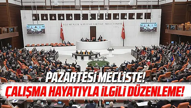 Çalışma hayatıyla ilgili kanun teklifi pazartesi Meclis'e sunulacak