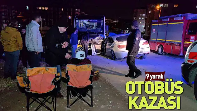Otobüs kazası: 9 yaralı