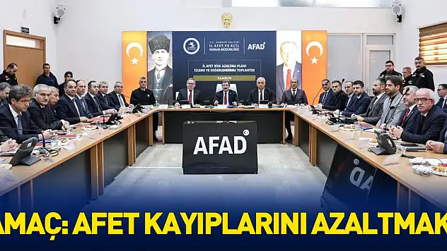 Amaç: Afet kayıplarını azaltmak