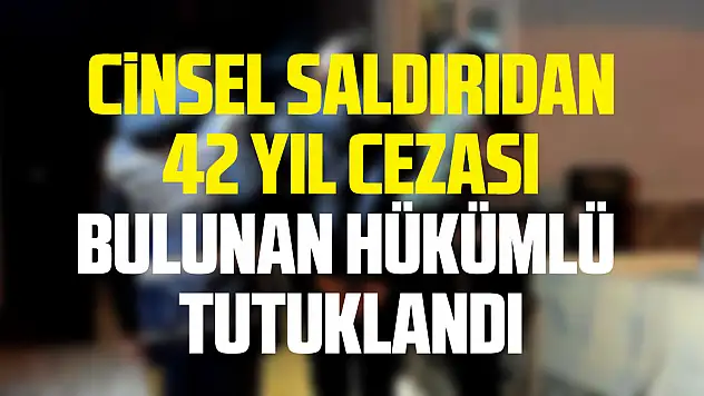 Cinsel saldırıdan  42 yıl cezası bulunan hükümlü  tutuklandı