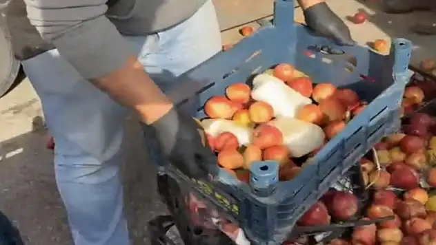 Elma değil uyuşturucu kasası