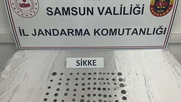 Samsun'da 186 adet sikke ele geçirdi