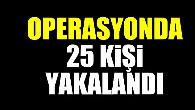 operasyonunda 25 kişi yakalandı