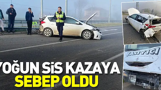 YOĞUN SİS KAZAYA SEBEP OLDU