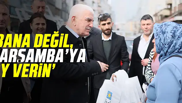 Köz 'Bana Değil, Çarşamba'ya Oy Verin'