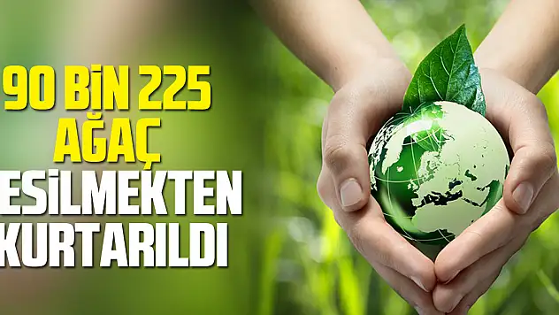 90 bin 225 ağaç kesilmekten kurtarıldı