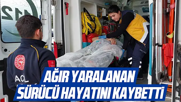 Ağır yaralanan sürücü hayatını kaybetti