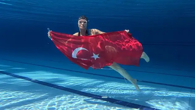 Tek nefeste 191 metre ile Türkiye rekorunu kırdı