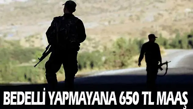 Bedelli yapmayana 650 lira maaş