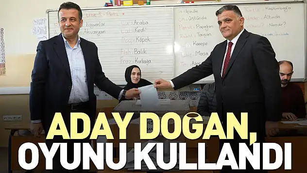 Aday Doğan, oyunu kullandı