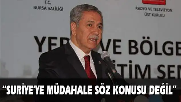 Arınç'tan Suriye açıklaması