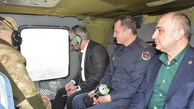 Geçiş güzergahında helikopterli denetim