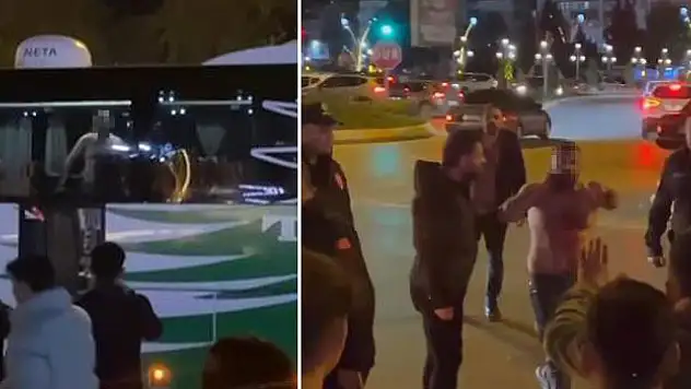 Otobüste muavini rehin aldı