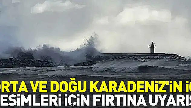 Karadeniz'de fırtına uyarısı