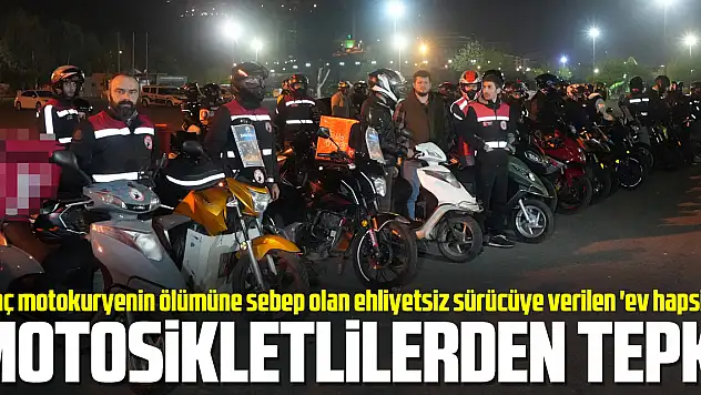 Motosikletlilerden tepki