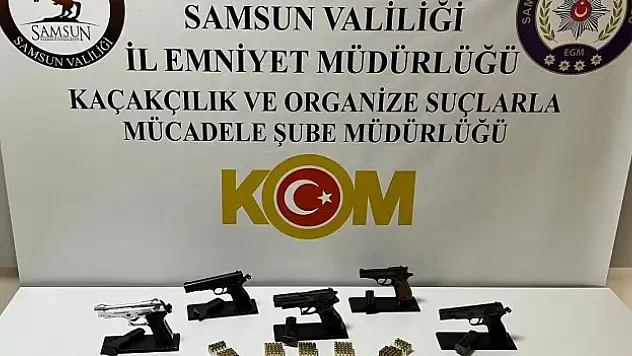 5 adet tabancayla yakalandı