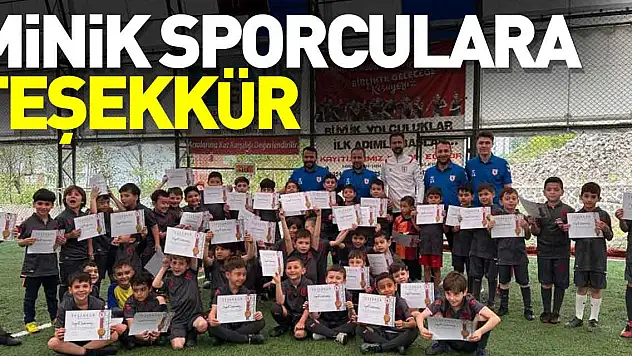 Minik sporculara teşekkür