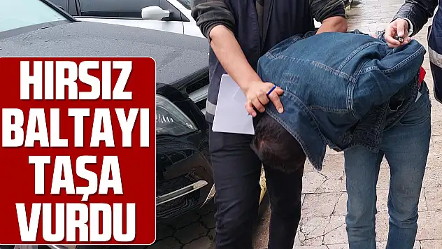 Hırsız baltayı taşa vurdu