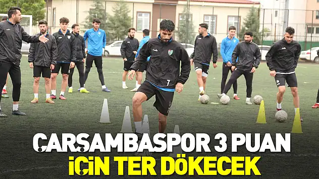 Çarşambaspor 3 puan için ter dökecek