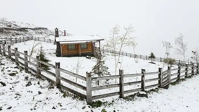 Trabzon yaylaları mayısta beyaza büründü