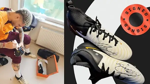 Icardi'den Galatasaray taraftarlarına imzalı krampon