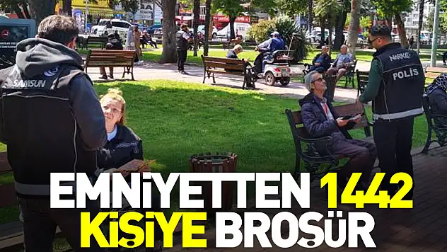 1442 kişiye broşür dağıtıldı