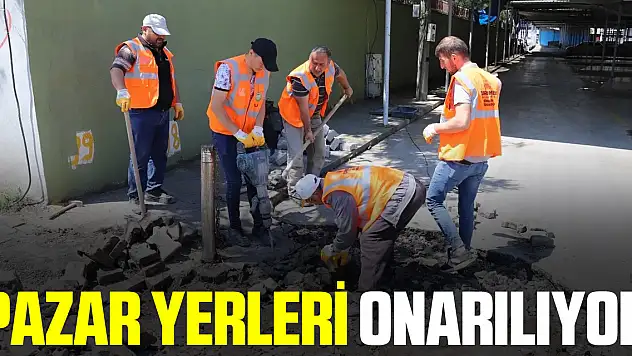 ÇARŞAMBA'DA PAZAR YERLERİ ONARILIYOR