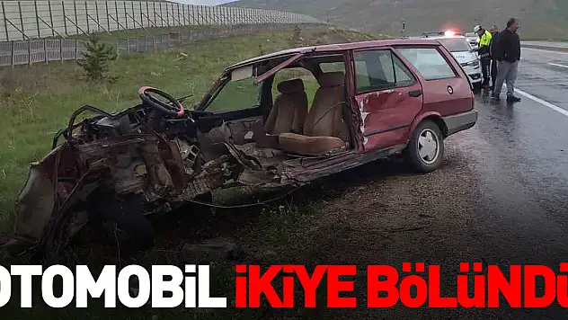 Otomobil ikiye bölündü