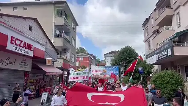 Filistin için yürüyüş gerçekleştirildi