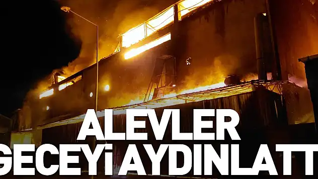 Alevler geceyi aydınlattı