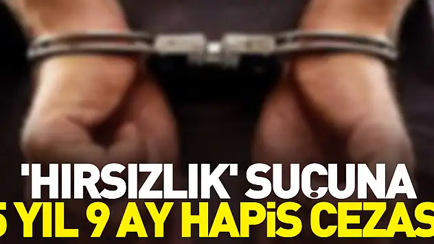 5 yıl 9 ay hapis cezası