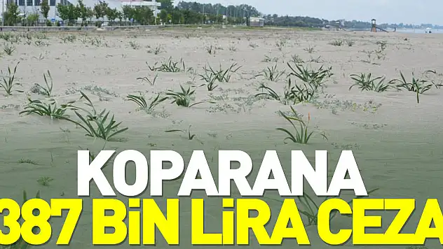 Koparana 387 bin lira ceza