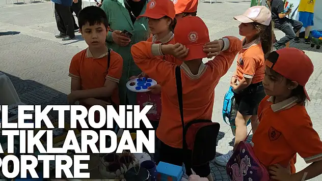 Elektronik atıklardan portre