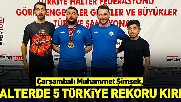 Çarşambalı Muhammet Şimşek, halterde 5 Türkiye rekoru kırdı