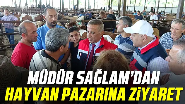 Müdür Sağlam'dan Hayvan Pazarına Ziyaret