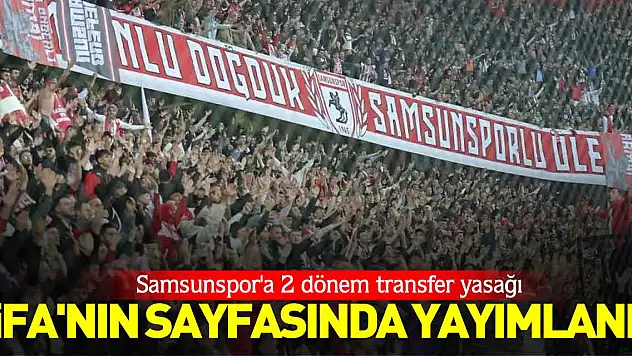 FIFA'nın sayfasında yayımlandı