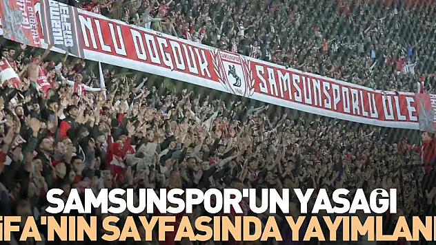 Samsunspor'a 2 dönem transfer yasağı FIFA'nın sayfasında yayımlandı
