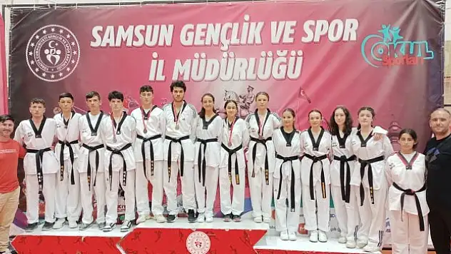 Tekvando sporcuları 9 madalya kazandı