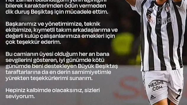Umut Meraş, Beşiktaş'a veda etti