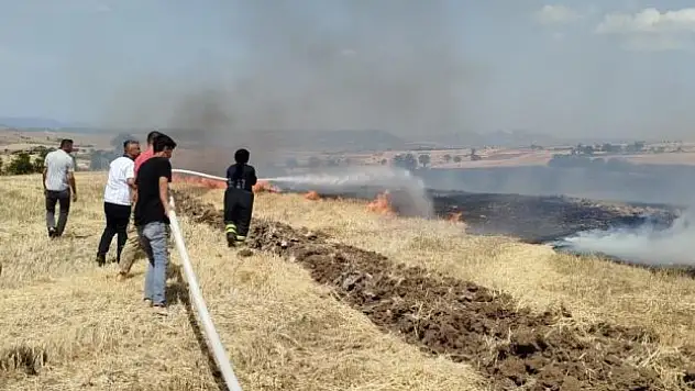 Anız yangını sıçradı