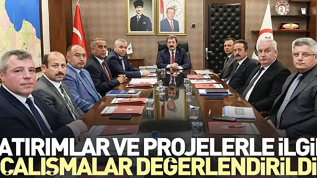 Yatırımlar ve projelerle ilgili çalışmalar değerlendirildi